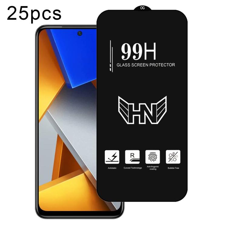25 PCS/Pack High Aluminum Large Arc Full Screen Tempered Glass Film, For Xiaomi Poco X8 Pro Max 5G, For Xiaomi Poco X8 Pro 5G, For Xiaomi Poco C85 5G / 4G, For Xiaomi Poco M7 4G 171mm, For Xiaomi Poco M7 Plus 5G, For Xiaomi 15T Pro 5G, For Xiaomi 15T 5...