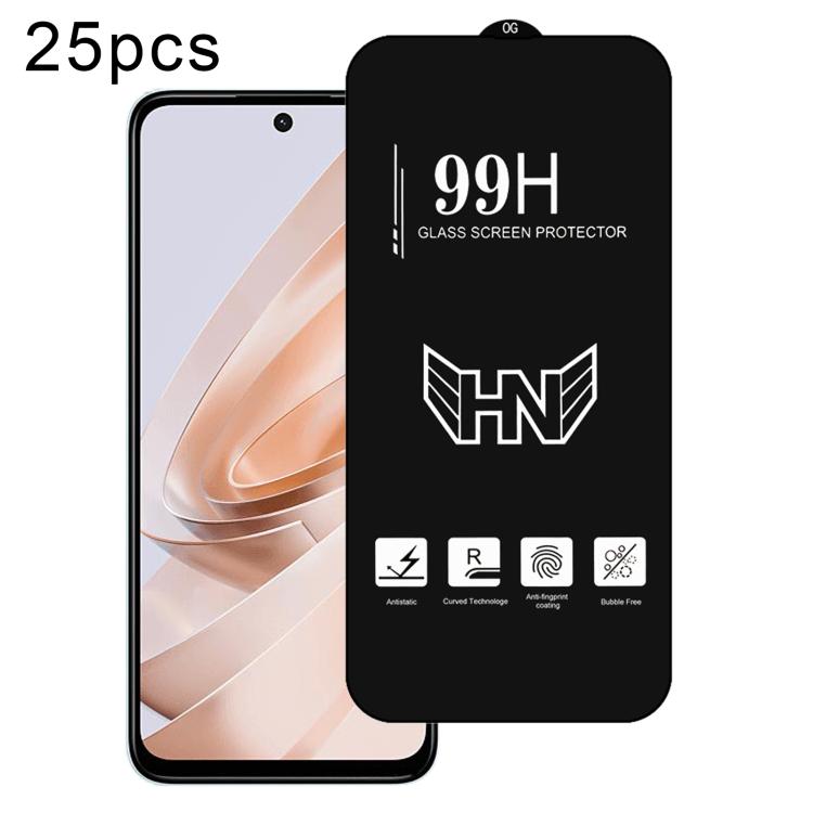 25 PCS/Pack High Aluminum Large Arc Full Screen Tempered Glass Film, For Redmi Note 17 5G / 4G Global, For Redmi Note 17 Pro+ 5G Global 163.4mm, For Redmi 17 5G / 4G Global 170mm, For Redmi A7 4G 171.8mm, For Redmi A7 Pro 5G / 4G 171mm, For Redmi 15a 5...