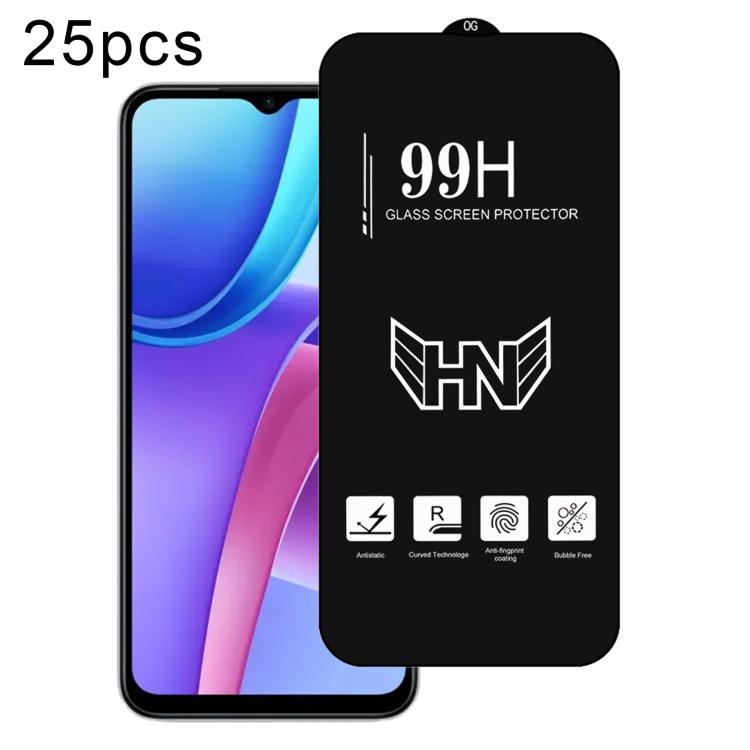 25 PCS/Pack High Aluminum Large Arc Full Screen Tempered Glass Film, For Redmi Note 17 5G / 4G Global, For Redmi Note 17 Pro+ 5G Global 163.4mm, For Redmi 17 5G / 4G Global 170mm, For Redmi A7 4G 171.8mm, For Redmi A7 Pro 5G / 4G 171mm, For Redmi 15a 5...