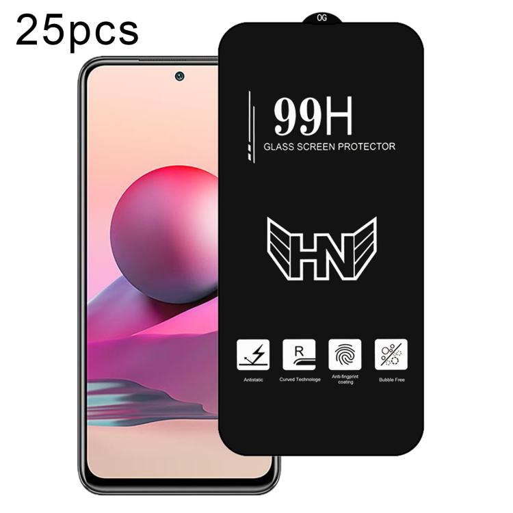 25 PCS/Pack High Aluminum Large Arc Full Screen Tempered Glass Film, For Redmi Note 17 5G / 4G Global, For Redmi Note 17 Pro+ 5G Global 163.4mm, For Redmi 17 5G / 4G Global 170mm, For Redmi A7 4G 171.8mm, For Redmi A7 Pro 5G / 4G 171mm, For Redmi 15a 5...