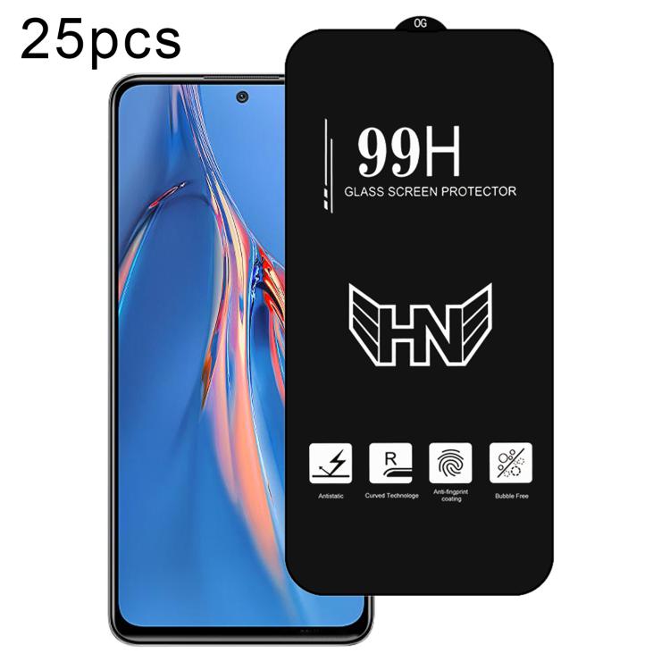 25 PCS/Pack High Aluminum Large Arc Full Screen Tempered Glass Film, For Redmi Note 17 5G / 4G Global, For Redmi Note 17 Pro+ 5G Global 163.4mm, For Redmi 17 5G / 4G Global 170mm, For Redmi A7 4G 171.8mm, For Redmi A7 Pro 5G / 4G 171mm, For Redmi 15a 5...