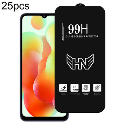 25 PCS/Pack High Aluminum Large Arc Full Screen Tempered Glass Film, For Redmi Note 17 5G / 4G Global, For Redmi Note 17 Pro+ 5G Global 163.4mm, For Redmi 17 5G / 4G Global 170mm, For Redmi A7 4G 171.8mm, For Redmi A7 Pro 5G / 4G 171mm, For Redmi 15a 5...