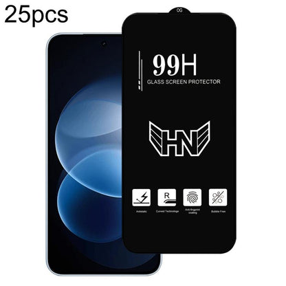 25 PCS/Pack High Aluminum Large Arc Full Screen Tempered Glass Film, For Redmi Note 17 5G / 4G Global, For Redmi Note 17 Pro+ 5G Global 163.4mm, For Redmi 17 5G / 4G Global 170mm, For Redmi A7 4G 171.8mm, For Redmi A7 Pro 5G / 4G 171mm, For Redmi 15a 5...