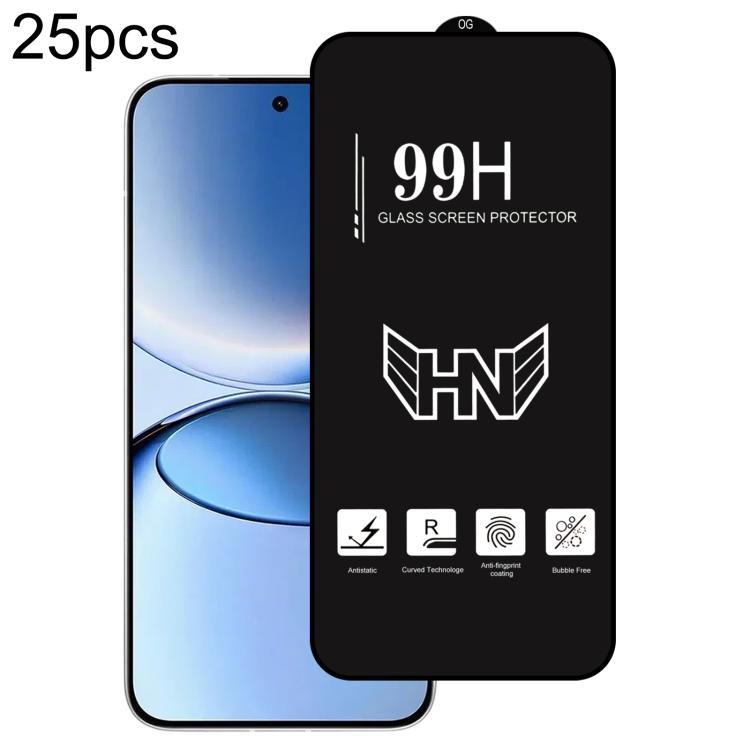25 PCS/Pack High Aluminum Large Arc Full Screen Tempered Glass Film, For Redmi Note 17 5G / 4G Global, For Redmi Note 17 Pro+ 5G Global 163.4mm, For Redmi 17 5G / 4G Global 170mm, For Redmi A7 4G 171.8mm, For Redmi A7 Pro 5G / 4G 171mm, For Redmi 15a 5...