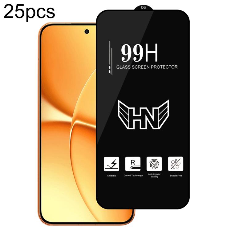 25 PCS/Pack High Aluminum Large Arc Full Screen Tempered Glass Film, For Redmi Note 17 5G / 4G Global, For Redmi Note 17 Pro+ 5G Global 163.4mm, For Redmi 17 5G / 4G Global 170mm, For Redmi A7 4G 171.8mm, For Redmi A7 Pro 5G / 4G 171mm, For Redmi 15a 5...