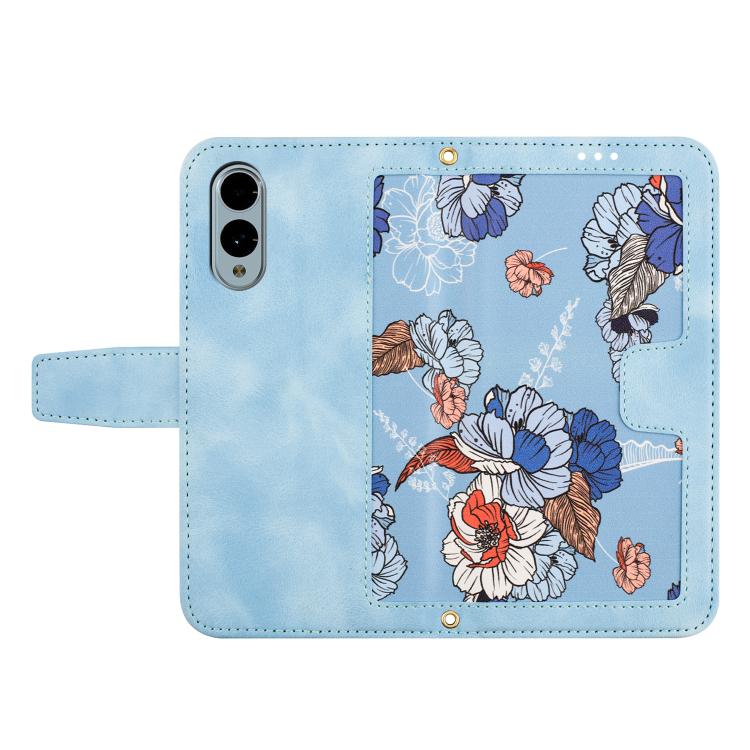 Floral Pattern Leather Phone Case with Lanyard, For Fujitsu Arrows We3, For Fujitsu Arrows We2, For Fujitsu Arrows We2 Plus