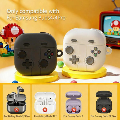Retro Game Console Style Silicone Earbuds Case, For Samsung Galaxy Buds4 / 4 Pro, For Samsung Galaxy Buds Core, For Samsung Galaxy Buds3 FE, For Samsung Galaxy Buds3 / Buds3 Pro, For Samsung Galaxy Buds Live