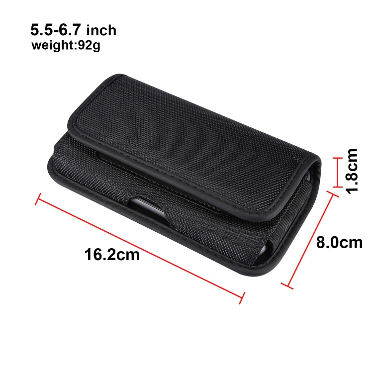 Black phone waist pack dimensions shown: 16.2 cm length, 8.0 cm width, 1.8 cm height.