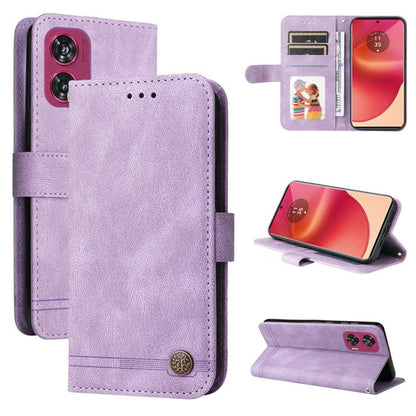 Skin Feel Life Tree Metal Button Leather Phone Case, For Motorola Edge 50 Ultra / X50 Ultra, For Motorola Edge 50 Fusion
