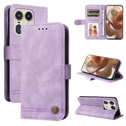 Skin Feel Life Tree Metal Button Leather Phone Case, For Motorola Edge 50 Ultra / X50 Ultra, For Motorola Edge 50 Fusion