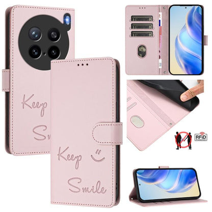 Smile Embossing RFID Leather Phone Case, For vivo X300 FE / S50 Pro mini 5G, For vivo X300s, For vivo Y21 5G 2026 / vivo Y05 4G, For vivo V70 FE 5G, For vivo X300 Ultra, For vivo X300 Pro 5G, For vivo X300 5G, For vivo Y31 5G Global                    ...