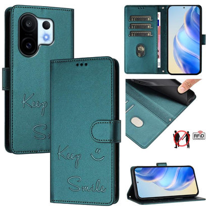 Smile Embossing RFID Leather Phone Case, For vivo X300 FE / S50 Pro mini 5G, For vivo X300s, For vivo Y21 5G 2026 / vivo Y05 4G, For vivo V70 FE 5G, For vivo X300 Ultra, For vivo X300 Pro 5G, For vivo X300 5G, For vivo Y31 5G Global                    ...