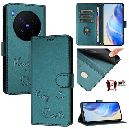 Smile Embossing RFID Leather Phone Case, For vivo X300 FE / S50 Pro mini 5G, For vivo X300s, For vivo Y21 5G 2026 / vivo Y05 4G, For vivo V70 FE 5G, For vivo X300 Ultra, For vivo X300 Pro 5G, For vivo X300 5G, For vivo Y31 5G Global                    ...