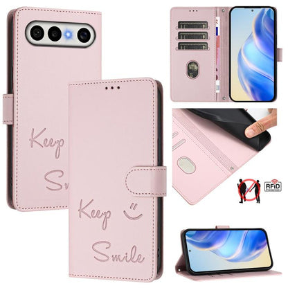 Smile Embossing RFID Leather Phone Case, For vivo X300 FE / S50 Pro mini 5G, For vivo X300s, For vivo Y21 5G 2026 / vivo Y05 4G, For vivo V70 FE 5G, For vivo X300 Ultra, For vivo X300 Pro 5G, For vivo X300 5G, For vivo Y31 5G Global                    ...