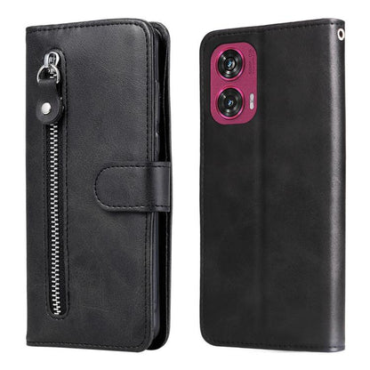 Fashion Calf Texture Zipper Leather Phone Case, For Motorola Edge 50 Ultra / X50 Ultra, For Motorola Edge 50 Fusion
