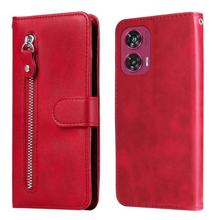 Fashion Calf Texture Zipper Leather Phone Case, For Motorola Edge 50 Ultra / X50 Ultra, For Motorola Edge 50 Fusion