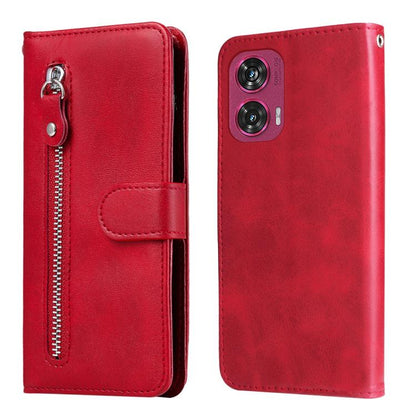 Fashion Calf Texture Zipper Leather Phone Case, For Motorola Edge 50 Ultra / X50 Ultra, For Motorola Edge 50 Fusion