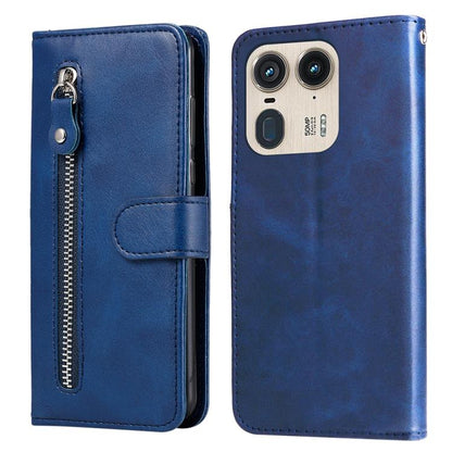 Fashion Calf Texture Zipper Leather Phone Case, For Motorola Edge 50 Ultra / X50 Ultra, For Motorola Edge 50 Fusion