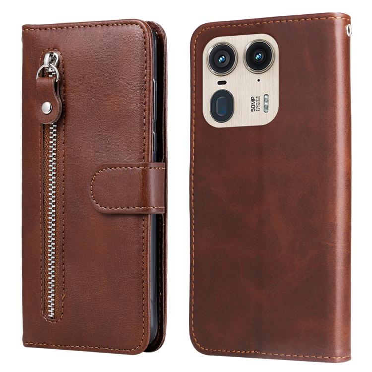 Fashion Calf Texture Zipper Leather Phone Case, For Motorola Edge 50 Ultra / X50 Ultra, For Motorola Edge 50 Fusion