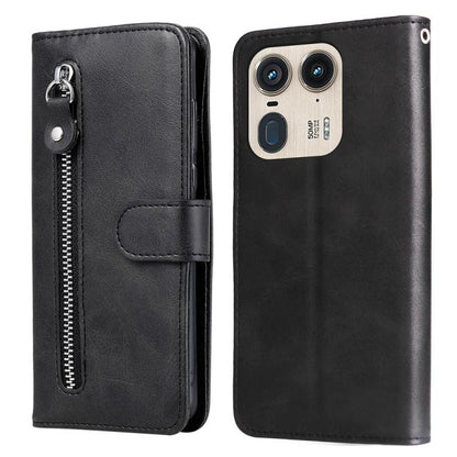 Fashion Calf Texture Zipper Leather Phone Case, For Motorola Edge 50 Ultra / X50 Ultra, For Motorola Edge 50 Fusion