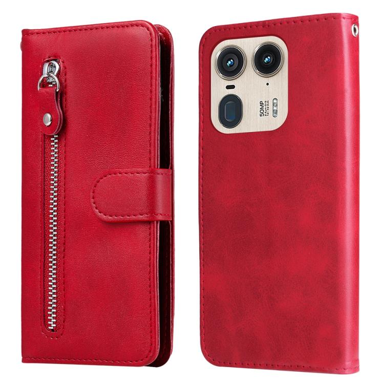 Fashion Calf Texture Zipper Leather Phone Case, For Motorola Edge 50 Ultra / X50 Ultra, For Motorola Edge 50 Fusion