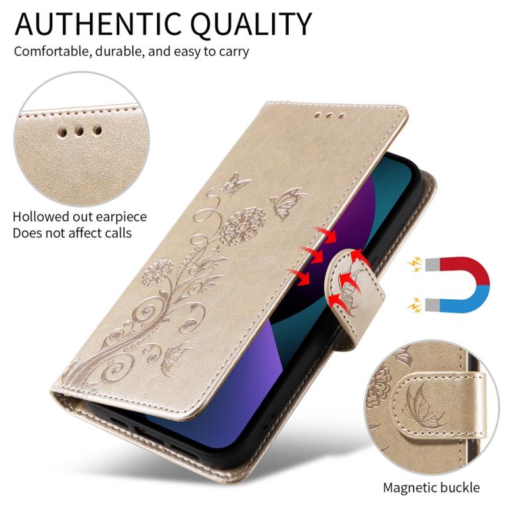 Embossed Butterfly Flowers Leather Phone Case, For Motorola Edge 50 Ultra / X50 Ultra, For Motorola Edge 50 Fusion