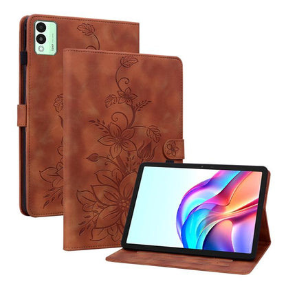 Lily Embossed Leather Tablet Case, For Tecno Megapad 2, For Tecno Megapad 11