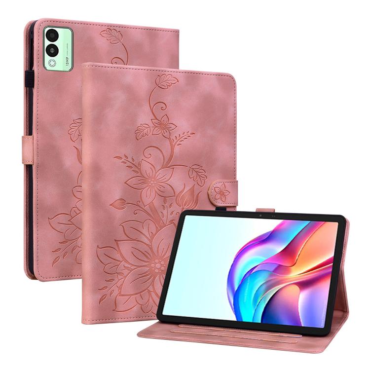 Lily Embossed Leather Tablet Case, For Tecno Megapad 2, For Tecno Megapad 11