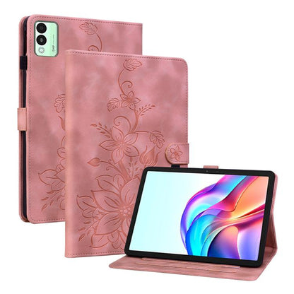 Lily Embossed Leather Tablet Case, For Tecno Megapad 2, For Tecno Megapad 11