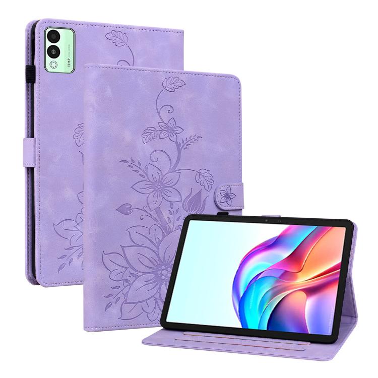 Lily Embossed Leather Tablet Case, For Tecno Megapad 2, For Tecno Megapad 11