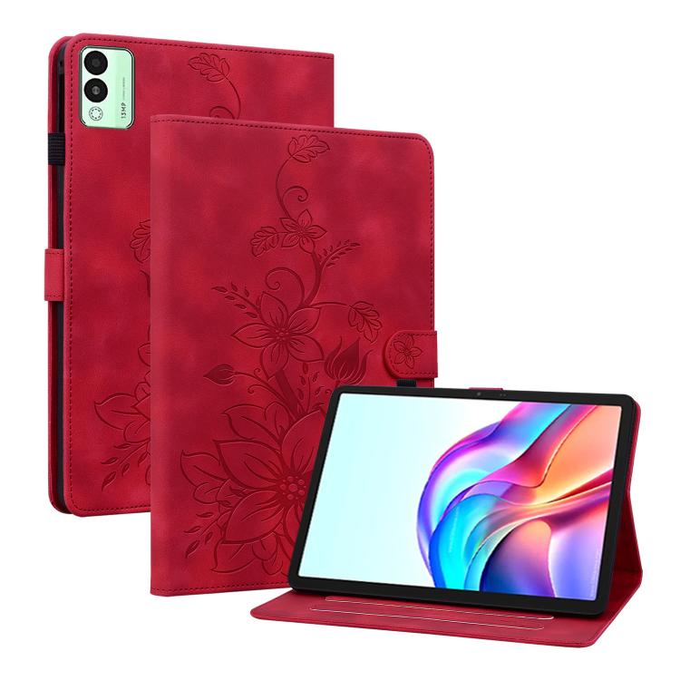 Lily Embossed Leather Tablet Case, For Tecno Megapad 2, For Tecno Megapad 11
