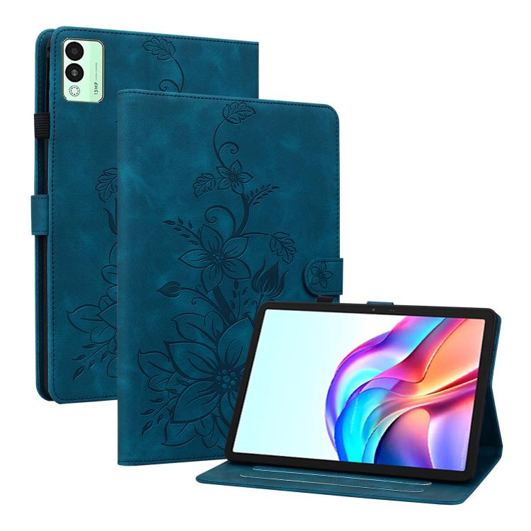 Lily Embossed Leather Tablet Case, For Tecno Megapad 2, For Tecno Megapad 11