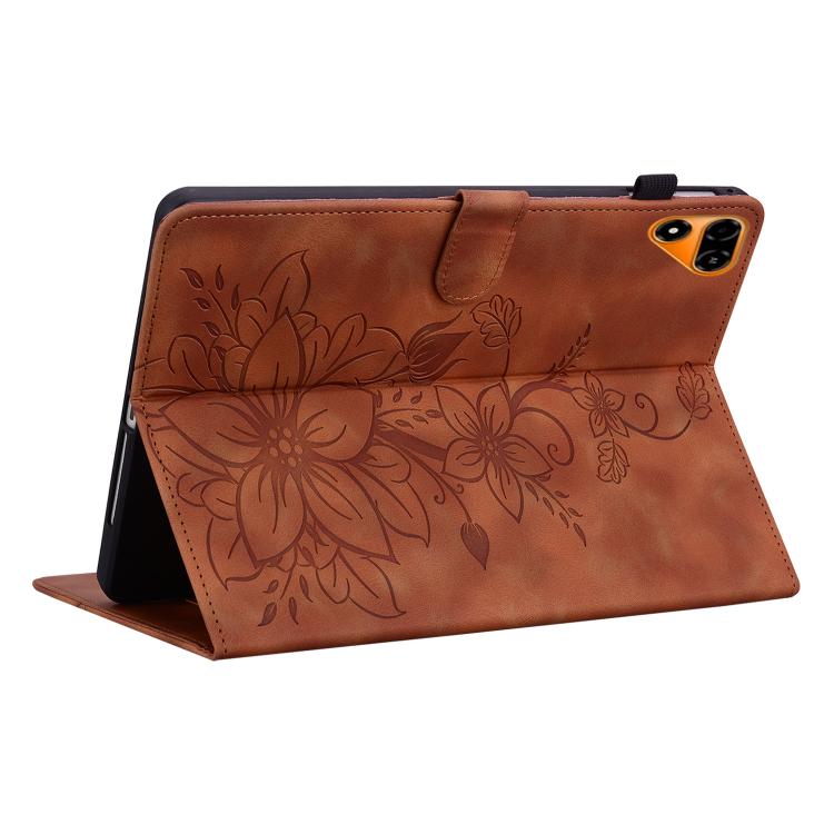 Lily Embossed Leather Tablet Case, For Tecno Megapad 2, For Tecno Megapad 11