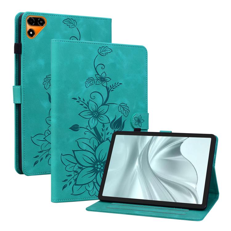 Lily Embossed Leather Tablet Case, For Tecno Megapad 2, For Tecno Megapad 11