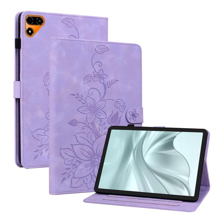 Lily Embossed Leather Tablet Case, For Tecno Megapad 2, For Tecno Megapad 11