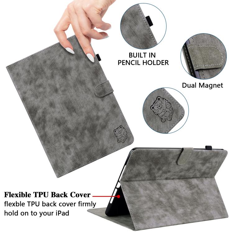 Tiger Pattern Flip Leather Tablet Case, For Tecno Megapad 2, For Tecno Megapad 11