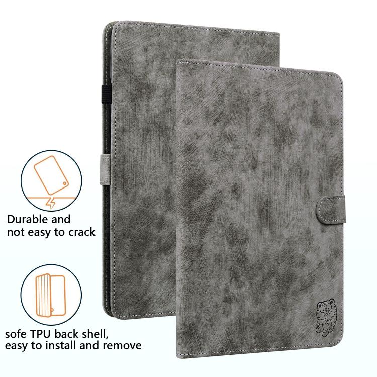 Tiger Pattern Flip Leather Tablet Case, For Tecno Megapad 2, For Tecno Megapad 11