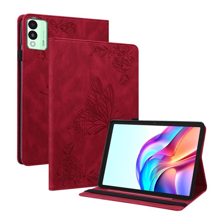 Butterfly Flower Embossed Leather Tablet Case, For Tecno Megapad 2, For Tecno Megapad 11