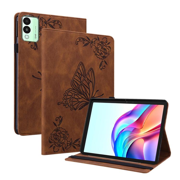 Butterfly Flower Embossed Leather Tablet Case, For Tecno Megapad 2, For Tecno Megapad 11