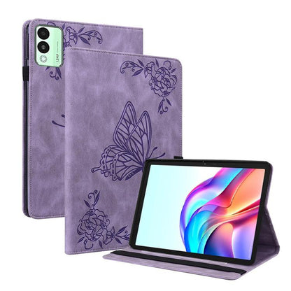 Butterfly Flower Embossed Leather Tablet Case, For Tecno Megapad 2, For Tecno Megapad 11
