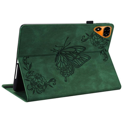 Butterfly Flower Embossed Leather Tablet Case, For Tecno Megapad 2, For Tecno Megapad 11