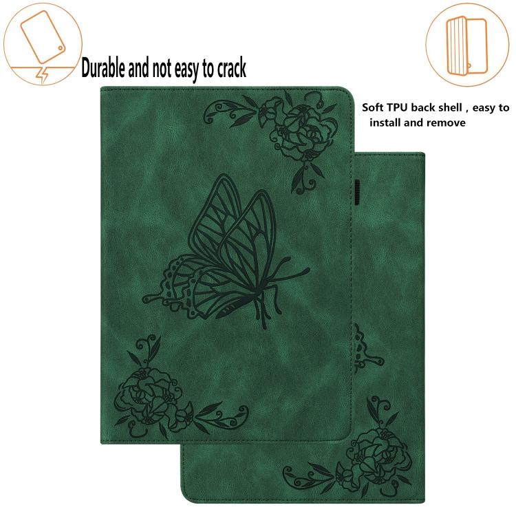 Butterfly Flower Embossed Leather Tablet Case, For Tecno Megapad 2, For Tecno Megapad 11