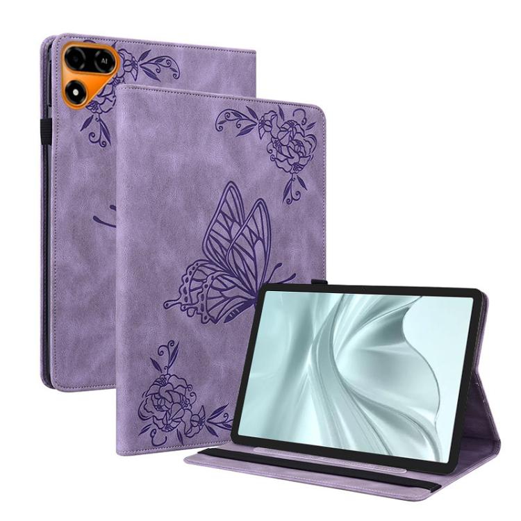 Butterfly Flower Embossed Leather Tablet Case, For Tecno Megapad 2, For Tecno Megapad 11