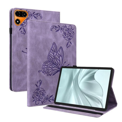 Butterfly Flower Embossed Leather Tablet Case, For Tecno Megapad 2, For Tecno Megapad 11