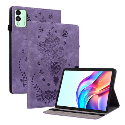 Butterfly Rose Embossed Leather Tablet Case, For Tecno Megapad 2, For Tecno Megapad 11