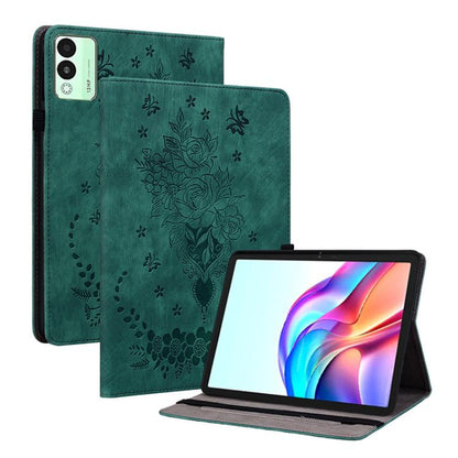 Butterfly Rose Embossed Leather Tablet Case, For Tecno Megapad 2, For Tecno Megapad 11