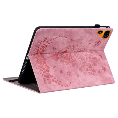 Butterfly Rose Embossed Leather Tablet Case, For Tecno Megapad 2, For Tecno Megapad 11