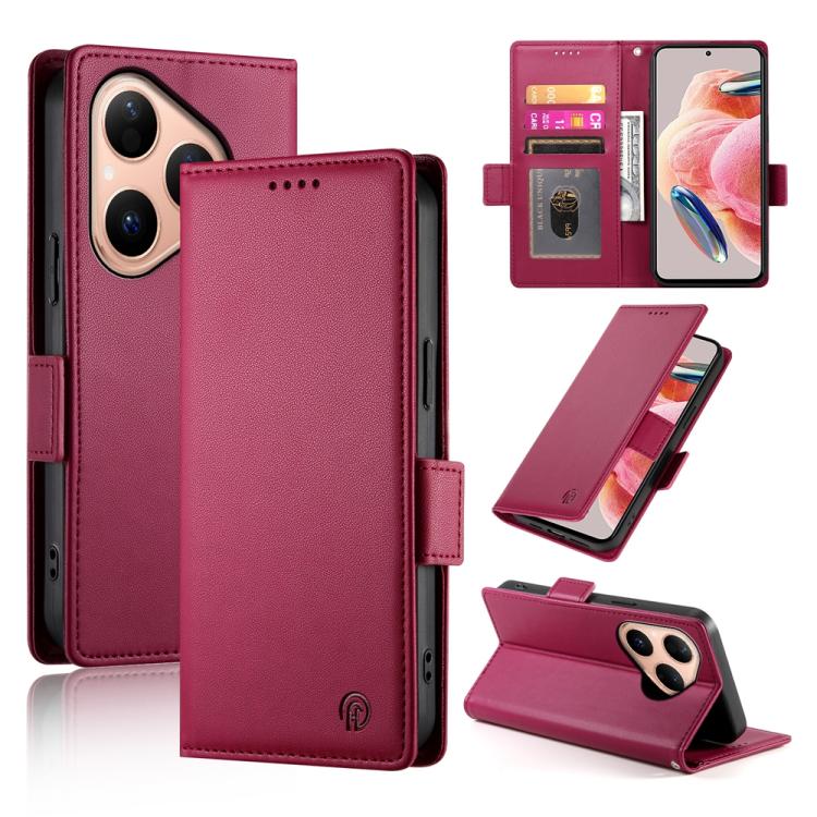 Side Buckle Magnetic Frosted Leather Phone Case, For Huawei Enjoy 90 / Enjoy 90 Plus / nova Y74, For Huawei nova 15 Pro / nova 15 Ultra, For Huawei Pura 80 Ultra 5G, For Huawei Pura 80 Pro 5G / Pura 80 Pro+ 5G, For Huawei Pura 80 5G                    ...