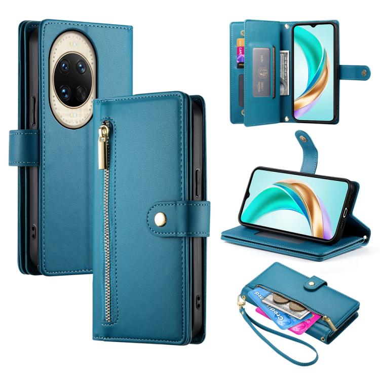 Nine Card-slot Zipper Wallet Bag Leather Phone Case, For Huawei Enjoy 90 / Enjoy 90 Plus / nova Y74, For Huawei Pura 80 Ultra 5G, For Huawei Pura 80 Pro 5G / Pura 80 Pro+ 5G, For Huawei Pura 80 5G, For Huawei nova 14 Ultra, For Huawei nova 14 Pro      ...