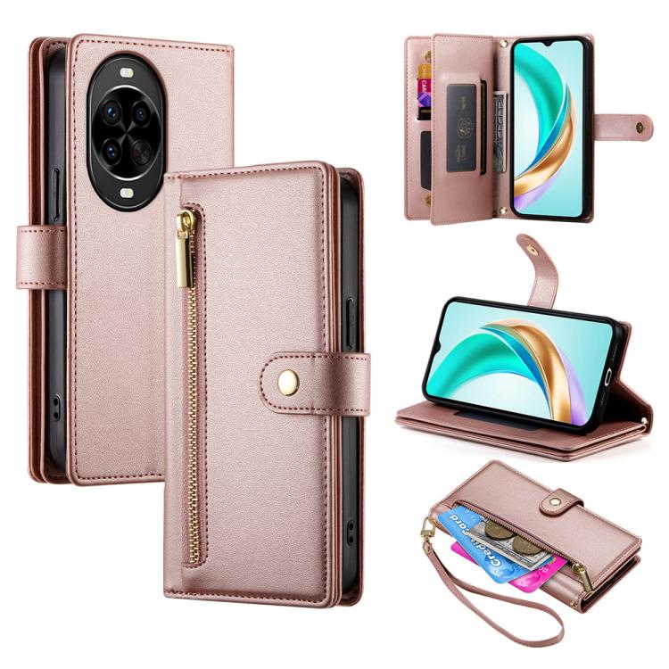Nine Card-slot Zipper Wallet Bag Leather Phone Case, For Huawei Enjoy 90 / Enjoy 90 Plus / nova Y74, For Huawei Pura 80 Ultra 5G, For Huawei Pura 80 Pro 5G / Pura 80 Pro+ 5G, For Huawei Pura 80 5G, For Huawei nova 14 Ultra, For Huawei nova 14 Pro      ...